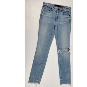 Alexander Wang Womens‎ 24 Distressed Denim Jeans Light Indigo Fade Blue Wang 001